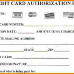 Credit Card Form Authorization Template | Professional With Regard To Credit Card Authorization Form Template Word