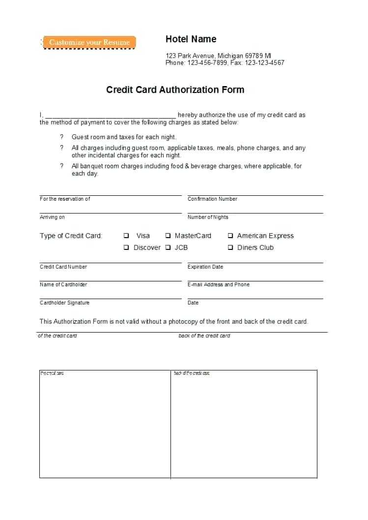 Credit Card Forms Template – Bestawnings Within Credit Card Authorization Form Template Word