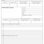 Customer Query Form Format Inside Enquiry Form Template Word