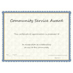 Customer Service Award Template – Dalep.midnightpig.co In Community Service Template Word