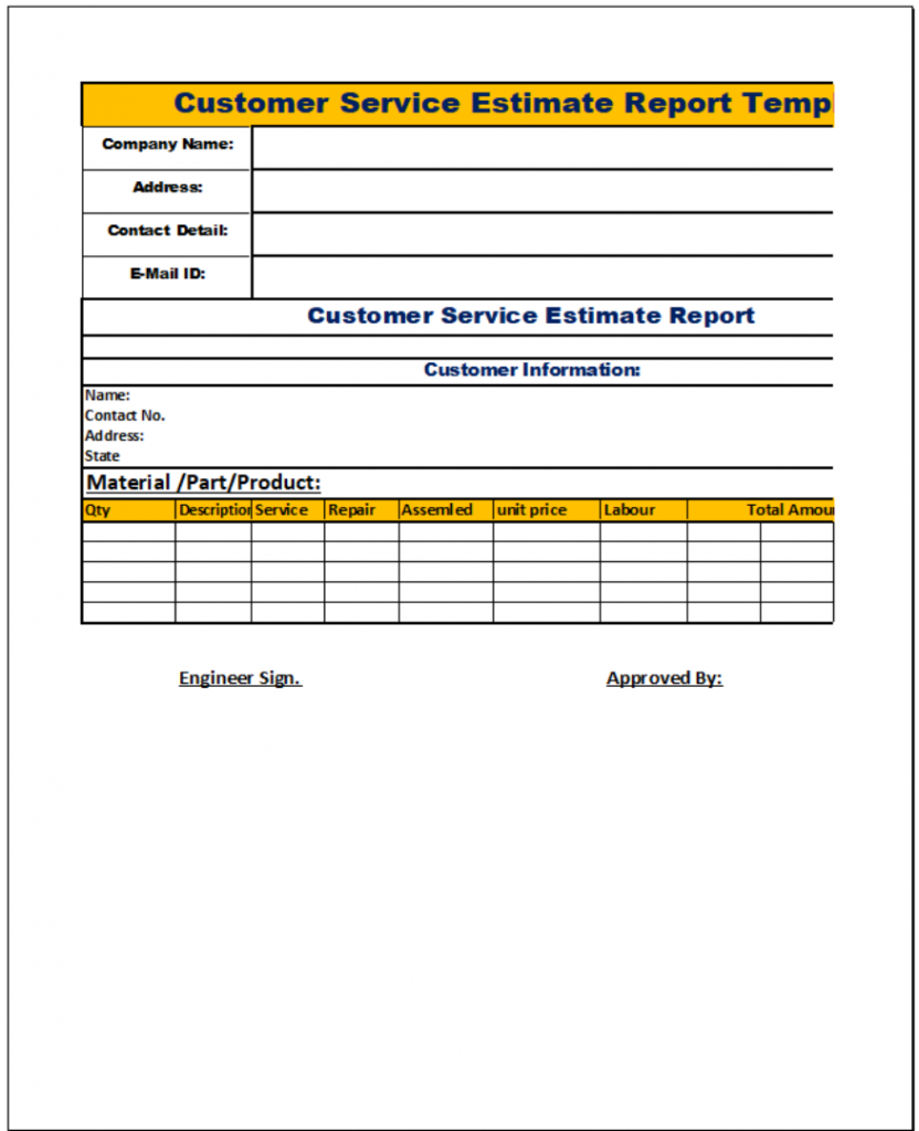 Customer Service Report Template – Free Report Templates Throughout Customer Contact Report Template
