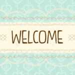 Cute Pastel Mint And Yellow With Laces Welcome Background Banner.. In Welcome Banner Template