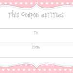 Cute Tickets And Coupon Design For Valentine Love Coupon For Love Coupon Template For Word