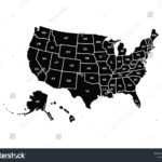 Стоковая Векторная Графика «Blank Similar Usa Map Isolated Pertaining To Blank Template Of The United States