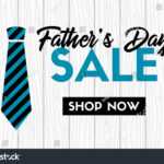 Стоковая Векторная Графика «Fathers Day Sale Vector Banner In Tie Banner Template