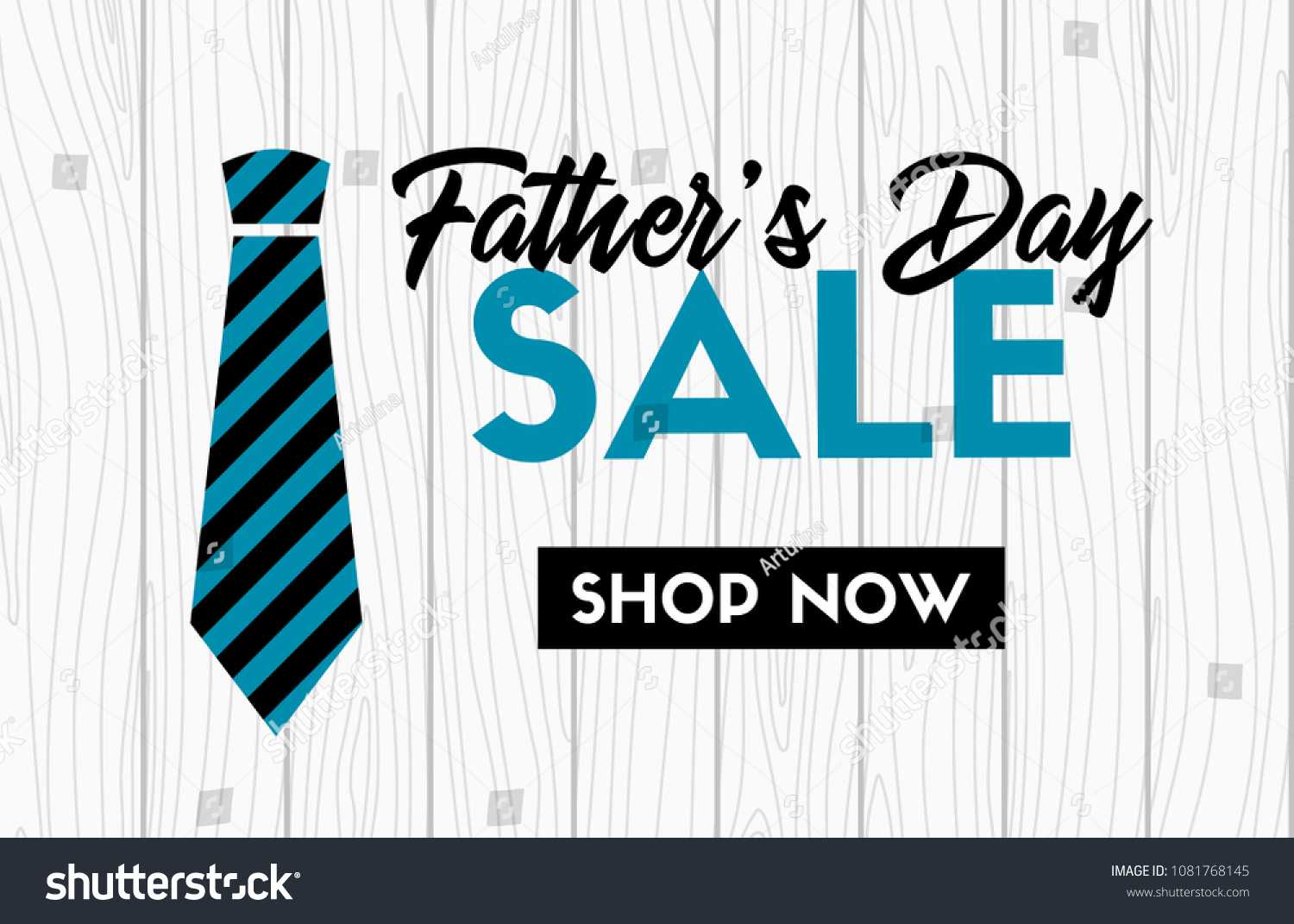 Стоковая Векторная Графика «Fathers Day Sale Vector Banner In Tie Banner Template