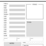 Daily Planner Printable Template Sheets – Paper Trail Design With Regard To Printable Blank Daily Schedule Template