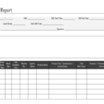 Daily Shift Report – With Regard To Machine Breakdown Report Template