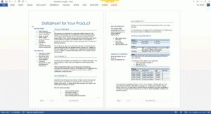 Datasheet Templates (2 X Ms Word) – Templates, Forms in Datasheet Template Word