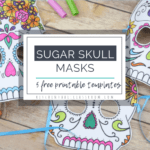 Day Of The Dead Masks  Free Printable Sugar Skull Masks Throughout Blank Sugar Skull Template