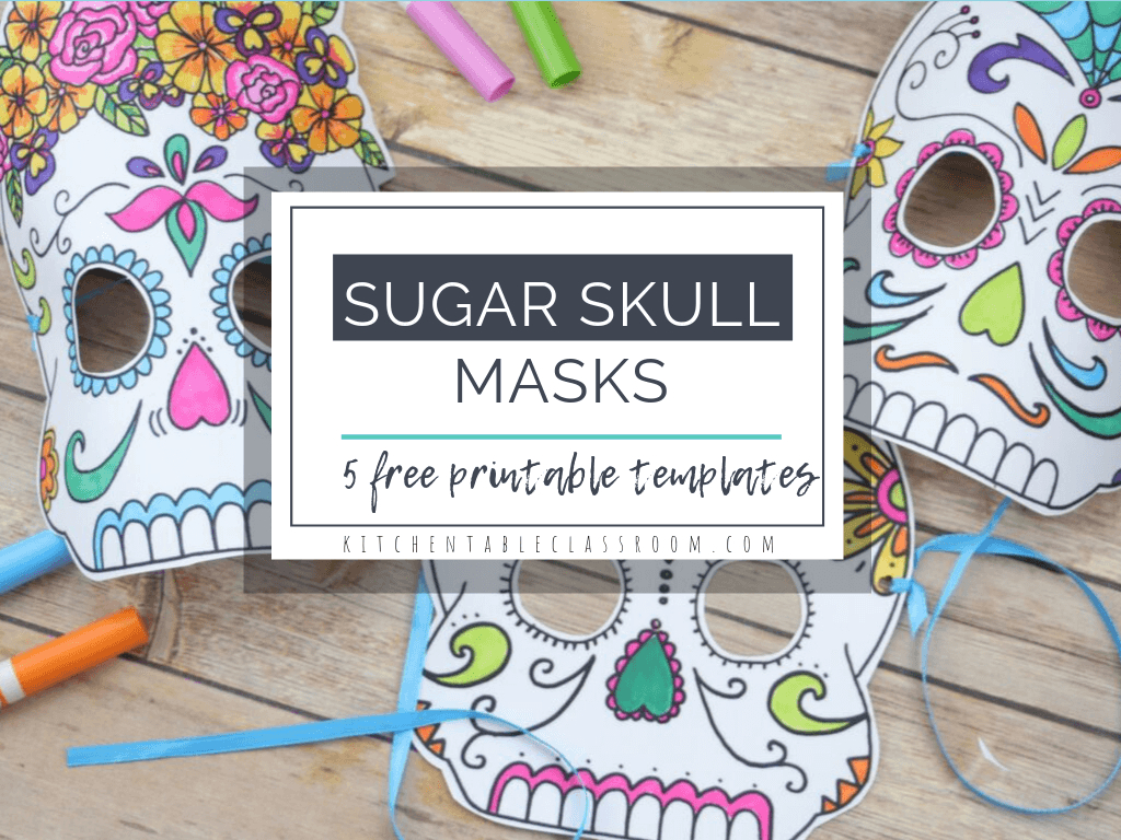 Day Of The Dead Masks  Free Printable Sugar Skull Masks Throughout Blank Sugar Skull Template