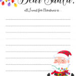 Dear Santa Letter: Free Printable Downloads – With Regard To Blank Letter Writing Template For Kids