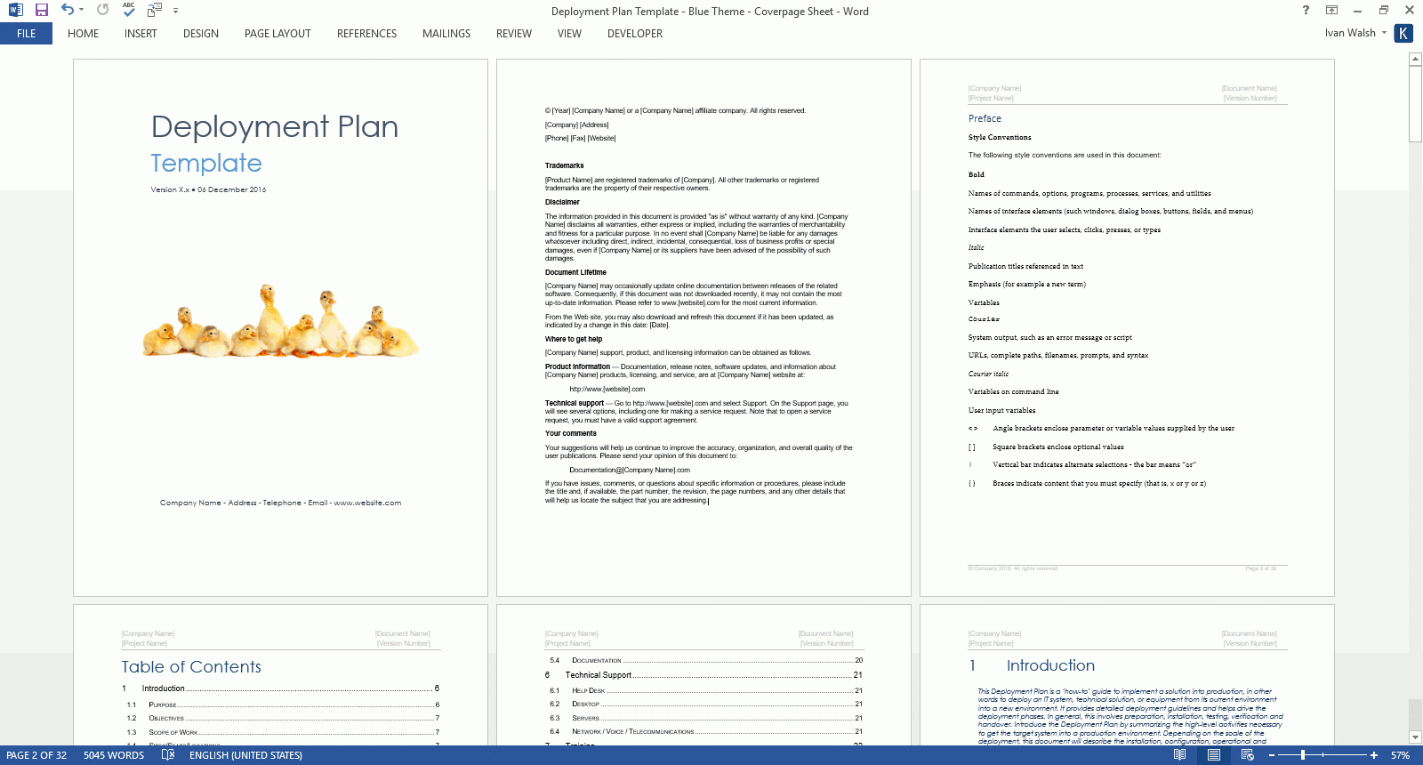 Deployment Plan Template (Ms Word) – Templates, Forms For Software Test Plan Template Word