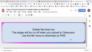 Design A Custom Google Classroom Header intended for Classroom Banner Template