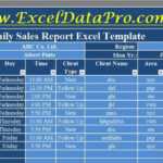 Download Daily Sales Report Excel Template – Exceldatapro Inside Sale Report Template Excel