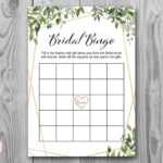 Download Greenery Bridal Shower Bingo In Blank Bridal Shower Bingo Template