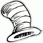Dr Seuss Clipart Black And White In Blank Cat In The Hat Template