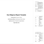 Due Diligence Report Sample - Calep.midnightpig.co for Vendor Due Diligence Report Template