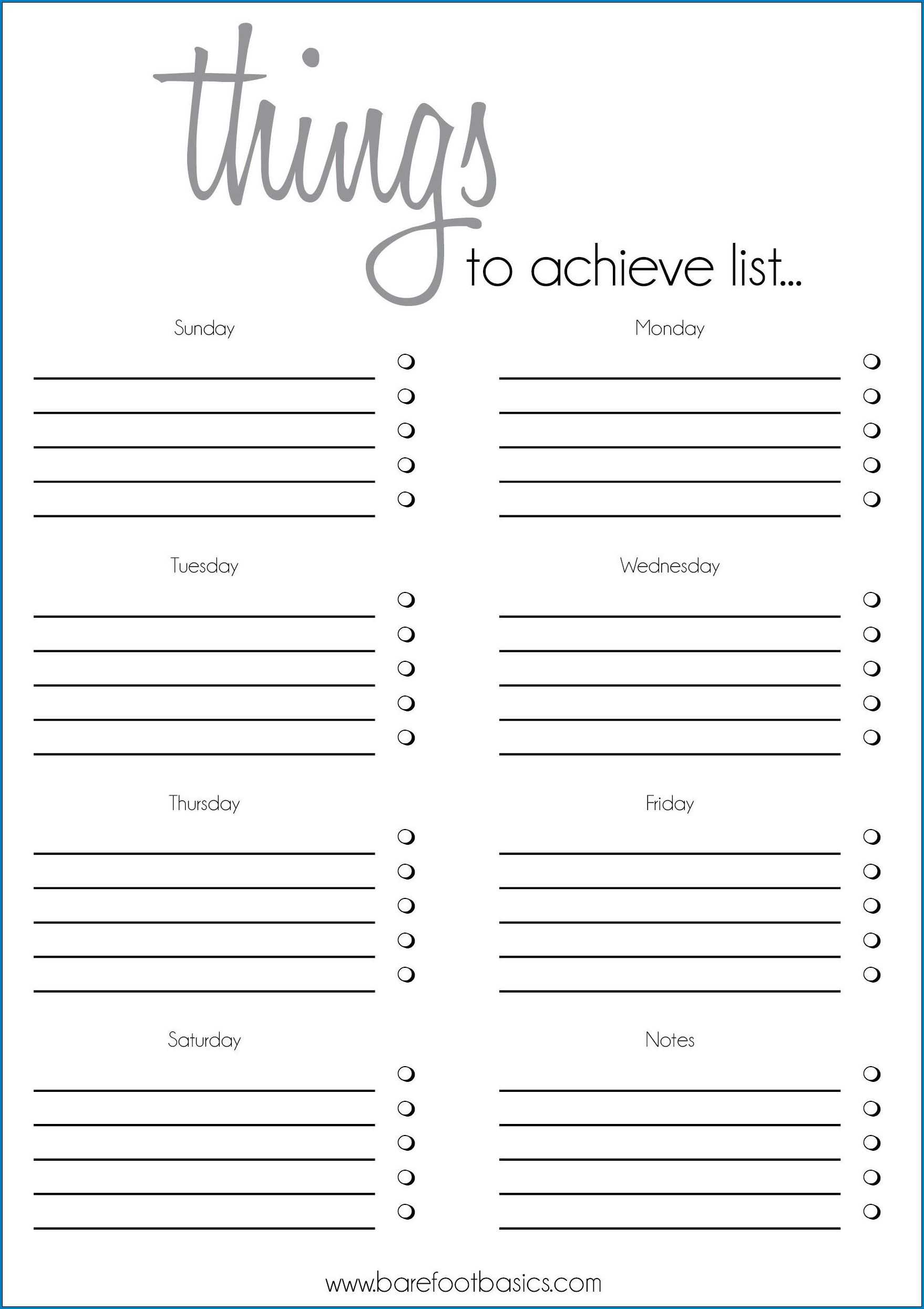 √ Free Printable Best To Do List Template | Templateral Inside Blank Checklist Template Word