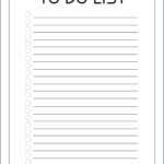 √ Free Printable To Do Checklist Template | Templateral Regarding Blank To Do List Template