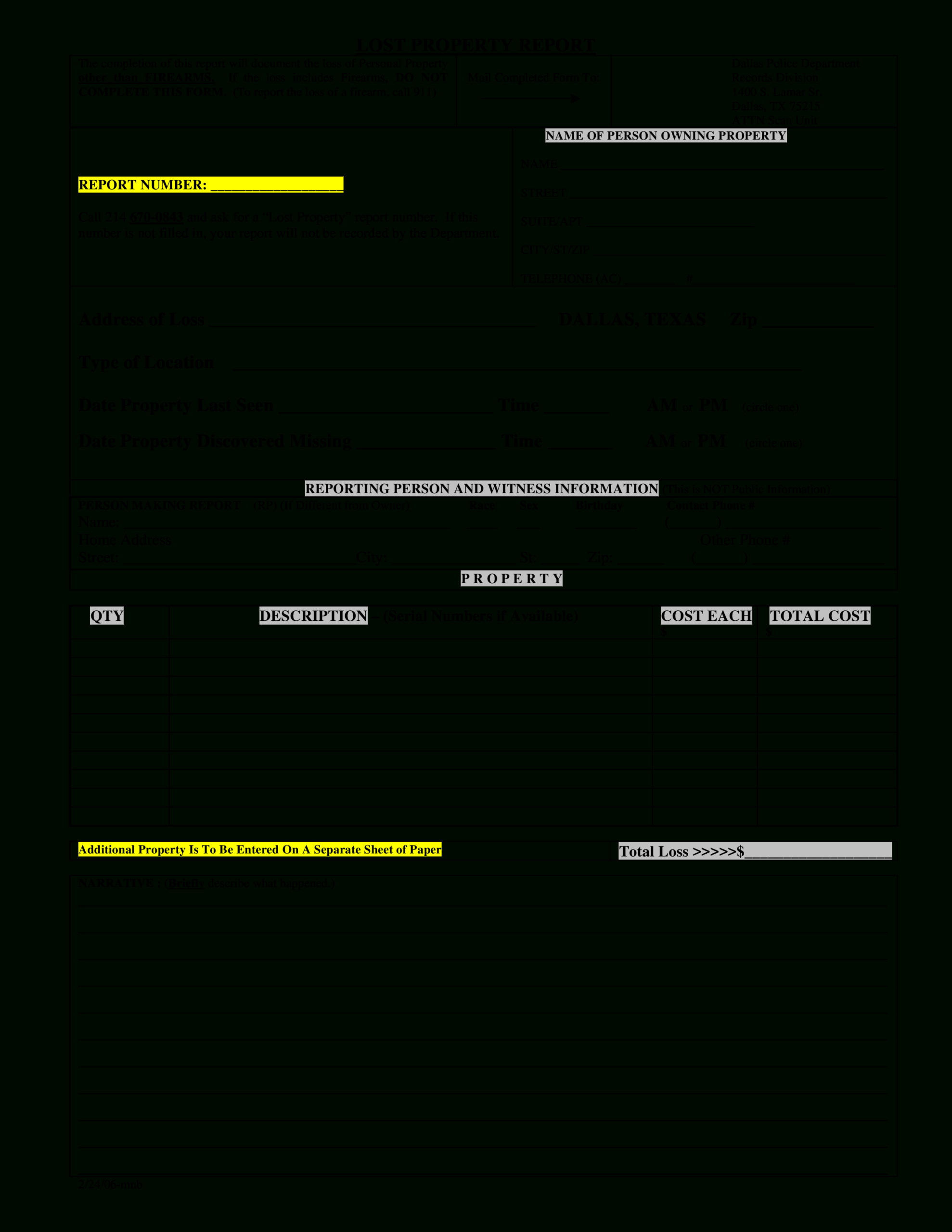 免费Police Report For Theft | 样本文件在Allbusinesstemplates Throughout Police Report Template Pdf
