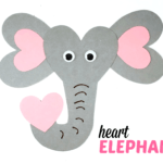 Easy And Cute Valentine's Day Elephant Paper Craft With Free Regarding Blank Elephant Template