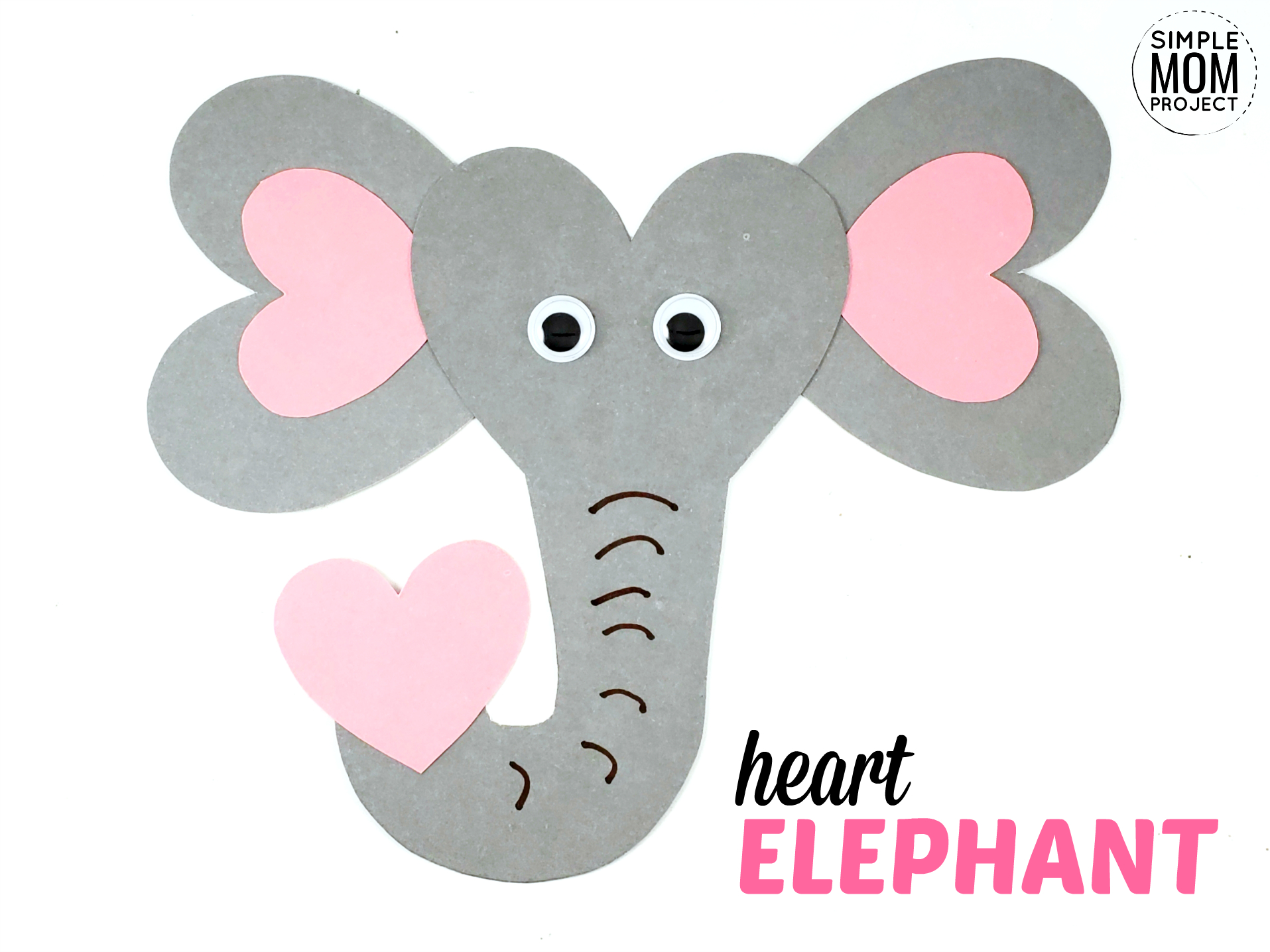Easy And Cute Valentine's Day Elephant Paper Craft With Free Regarding Blank Elephant Template