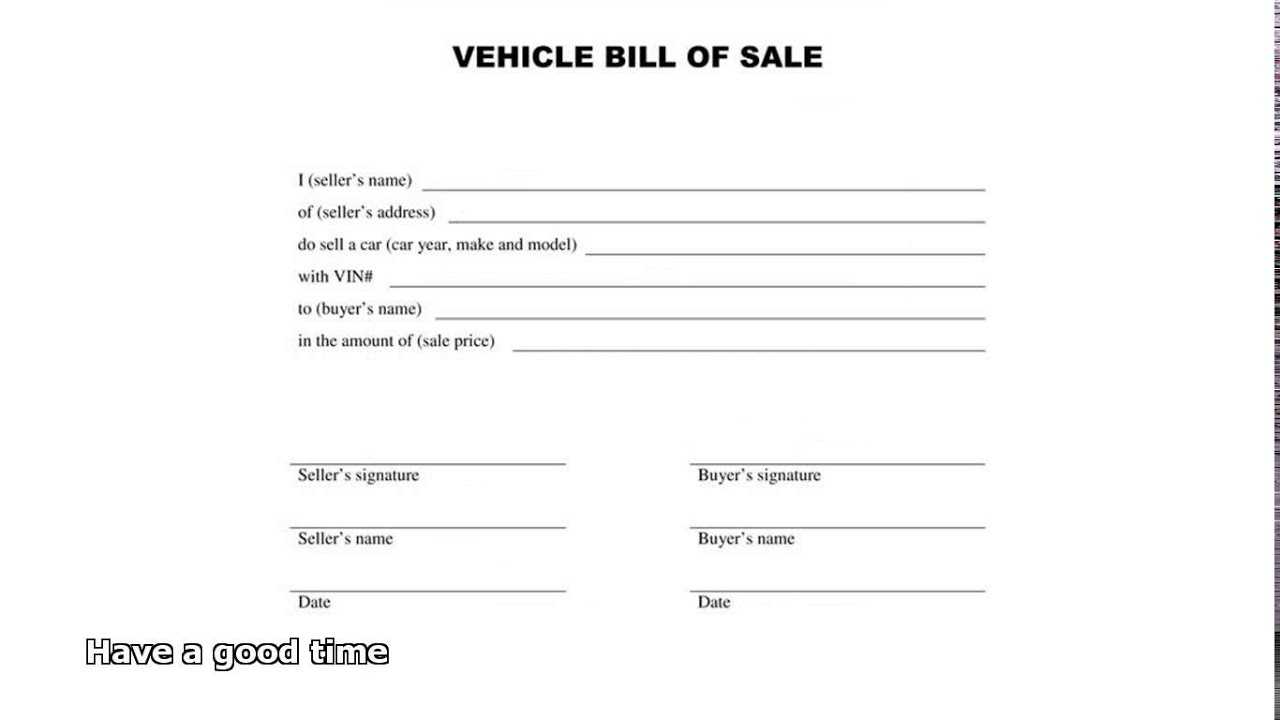 Easy Bill Of Sale For Car – Dalep.midnightpig.co Regarding Car Bill Of Sale Word Template
