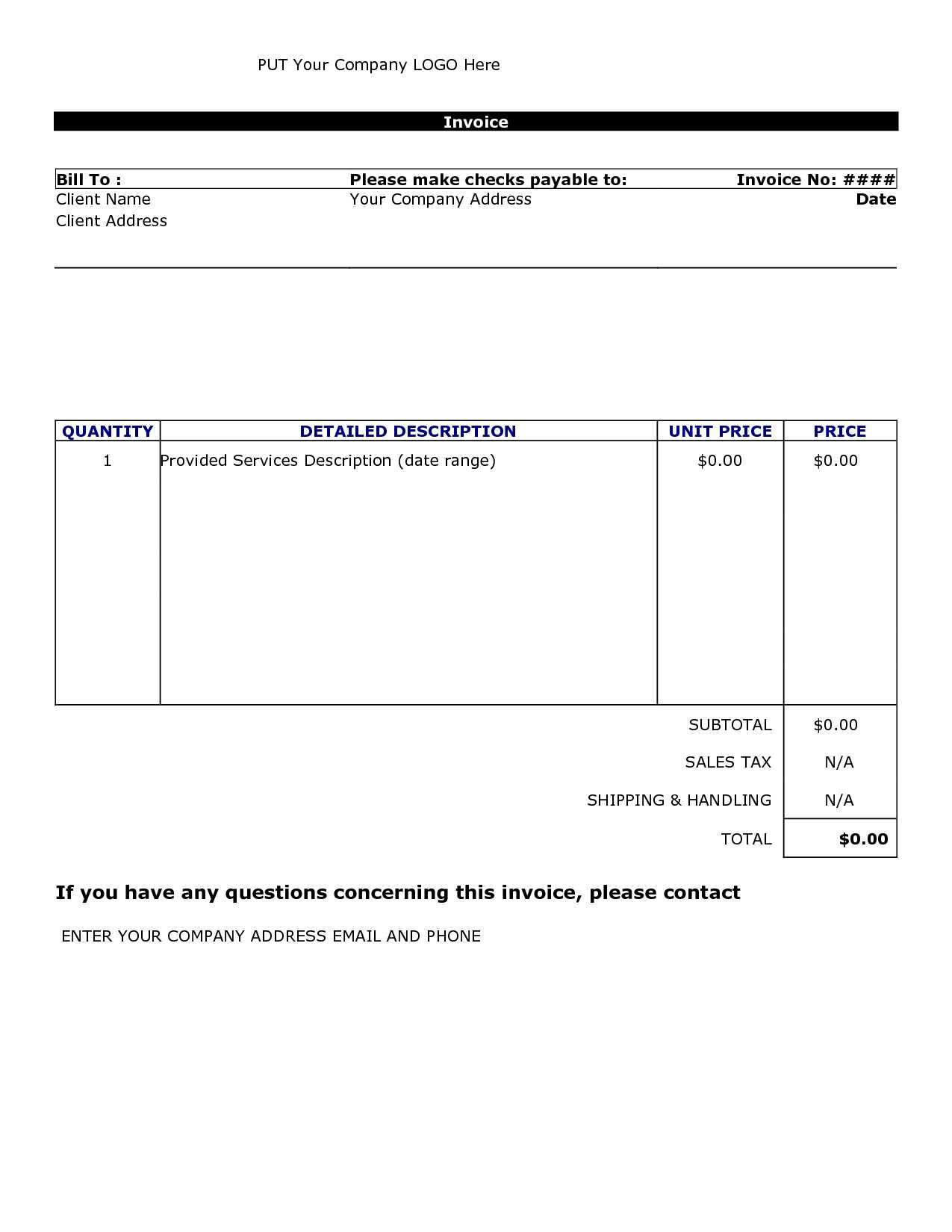 Ebook] Modele Document Word 2010 With Regard To Invoice Template Word 2010