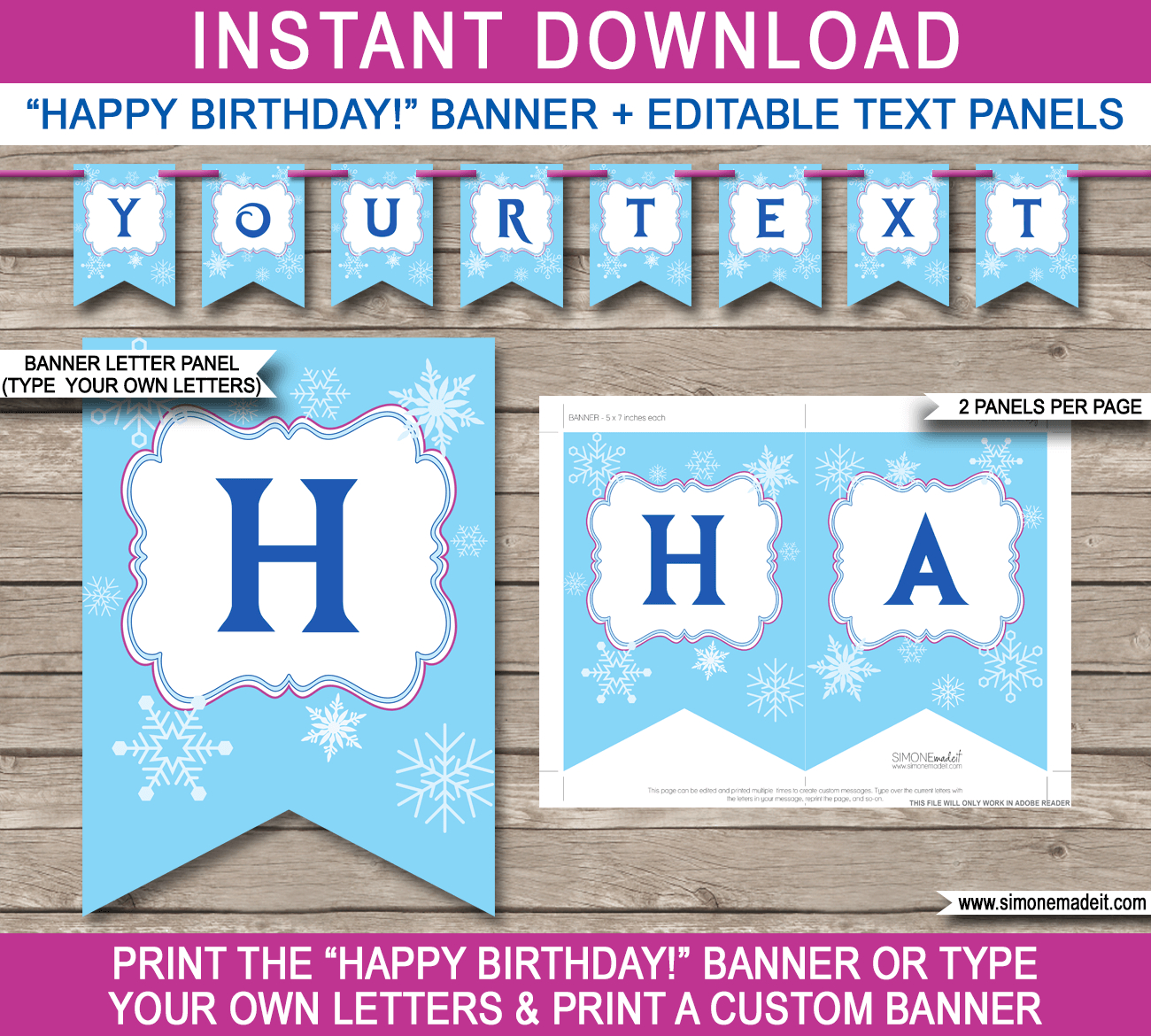 Editable Birthday Banner – Calep.midnightpig.co Pertaining To Free Printable Party Banner Templates