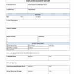 Editable Employee Incident Report Customer Incident Report with regard to Customer Incident Report Form Template