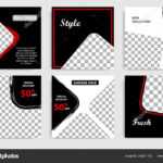 Editable Minimal Square Banner Template Black White With College Banner Template