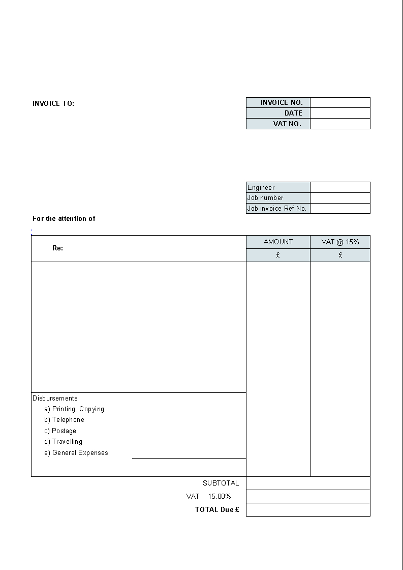 Effective And Easy To Use Blank Invoice Template Example Pertaining To Free Printable Invoice Template Microsoft Word