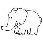 Elephant Outline Printable – Calep.midnightpig.co Throughout Blank Elephant Template