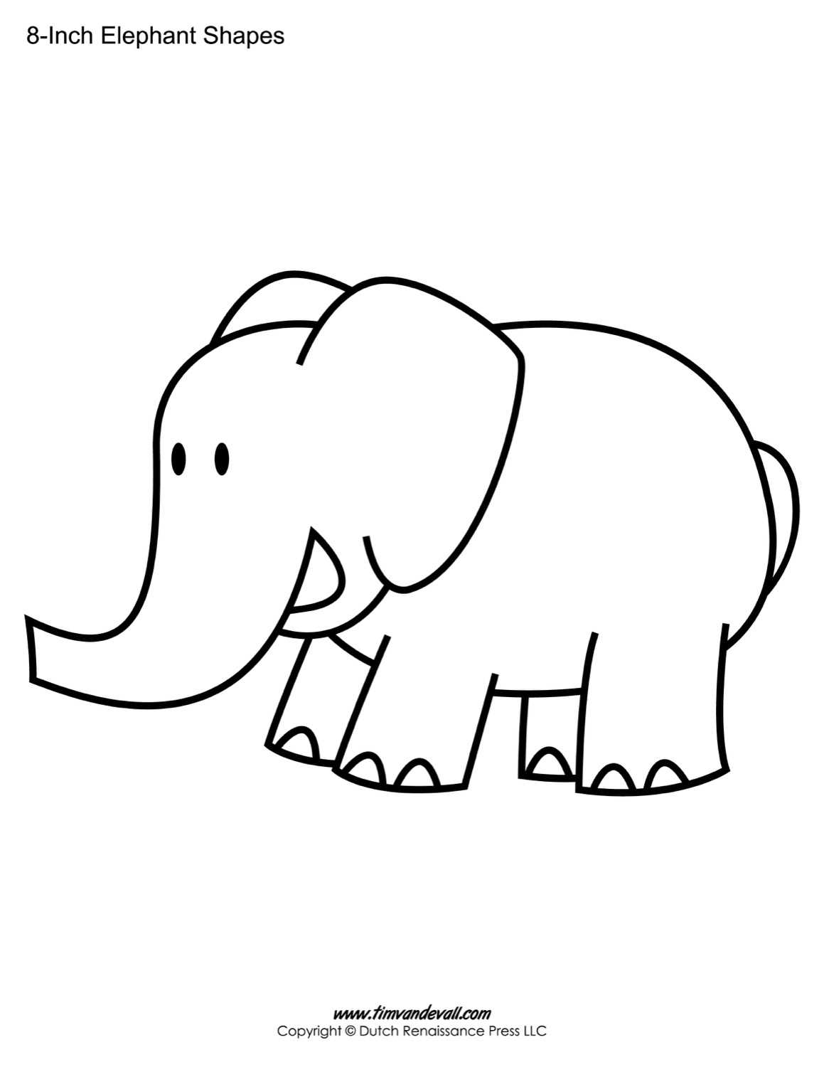 Elephant Outline Printable - Calep.midnightpig.co Throughout Blank Elephant Template