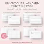 Emma's Studyblr — Free Diy Flashcards Printable Pack I've Regarding Free Printable Blank Flash Cards Template