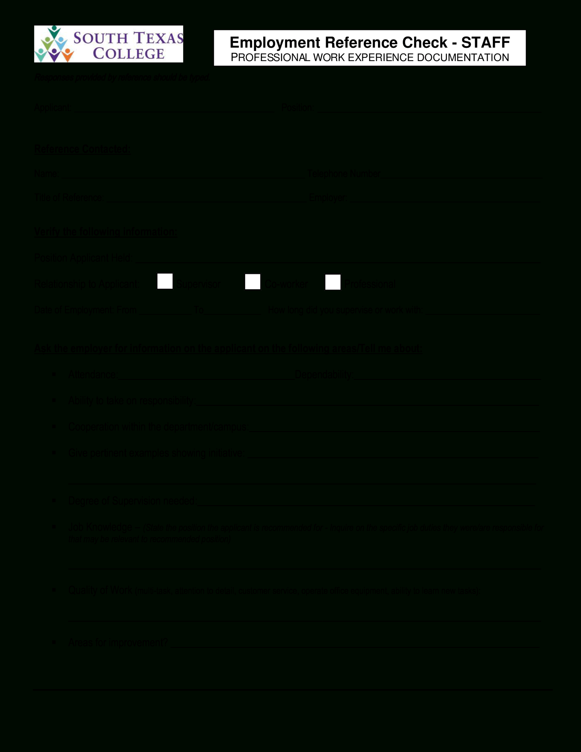 Employee Reference Check Form Template – Falep.midnightpig.co With Regard To Personal Check Template Word 2003