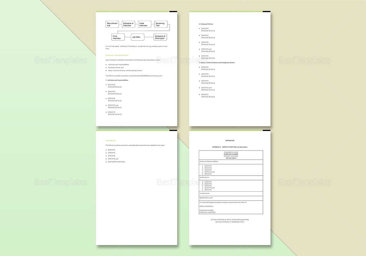 Employee Training Report Template In Training Report Template Format