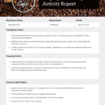 Employee Weekly Status Report Intended For Staff Progress Report Template