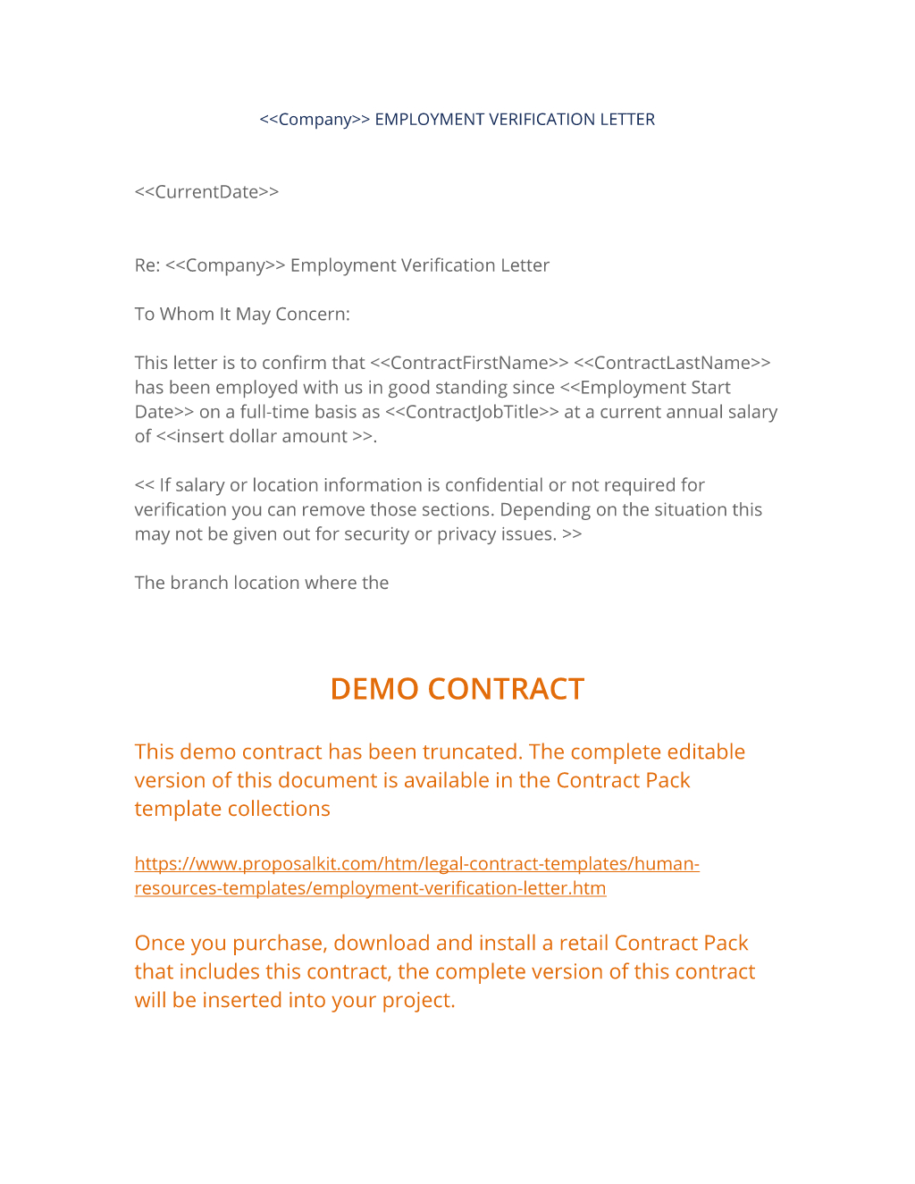 Employment Verification Letter – 3 Easy Steps Throughout Employment Verification Letter Template Word