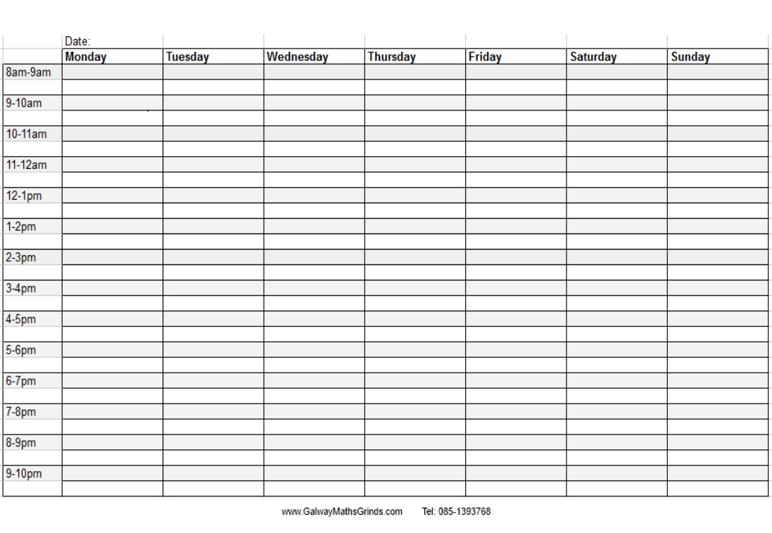 En Özgün Şiirler En Anlamlı Sözler Şiirceler: Timetable Template In Blank Revision Timetable Template