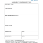 Equipment Fault Report – Fill Online, Printable, Fillable With Fault Report Template Word