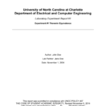 Example Lab Report – Electrical And Computer Engineering At Unc For Engineering Lab Report Template