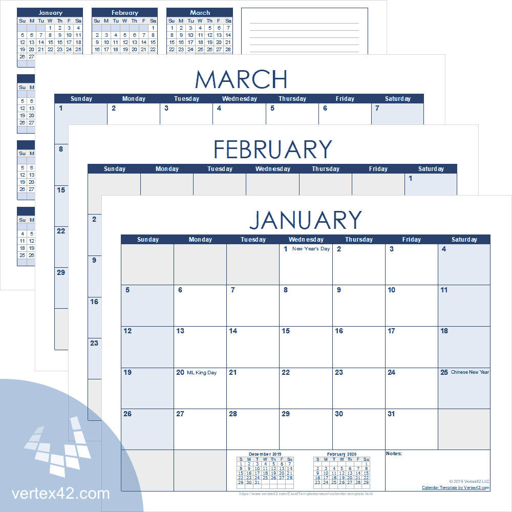 Excel Calendar Template For 2020 And Beyond Intended For Personal Word Wall Template
