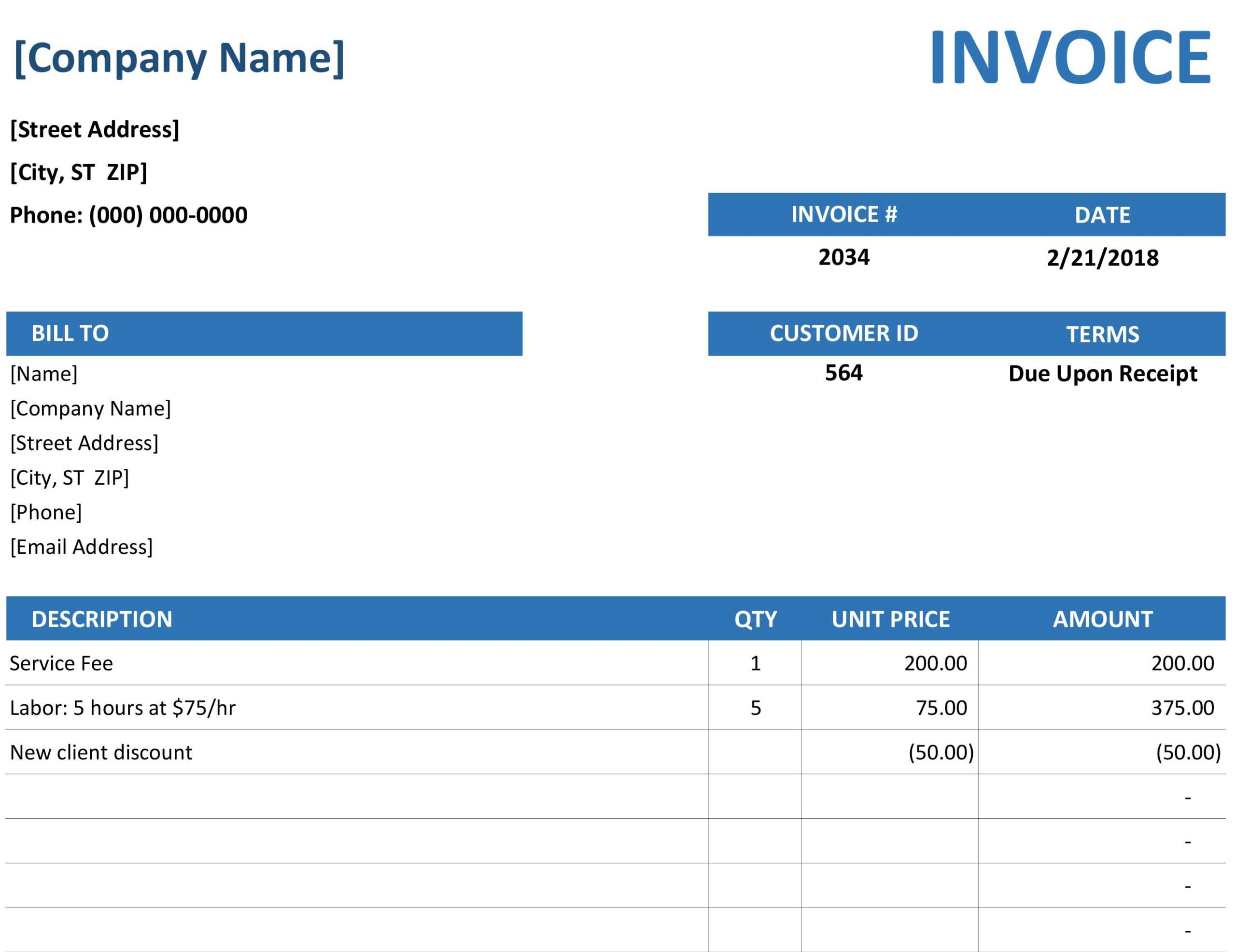 Excel Invoice Template 2010 – Falep.midnightpig.co With Invoice Template Word 2010