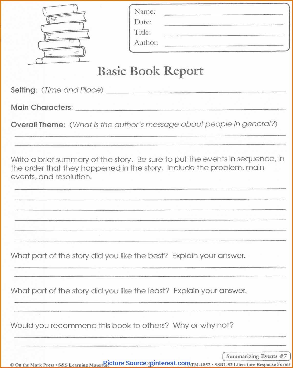 Excellent Book Review Lesson Plan 5Th Grade Related Post Inside Story Report Template