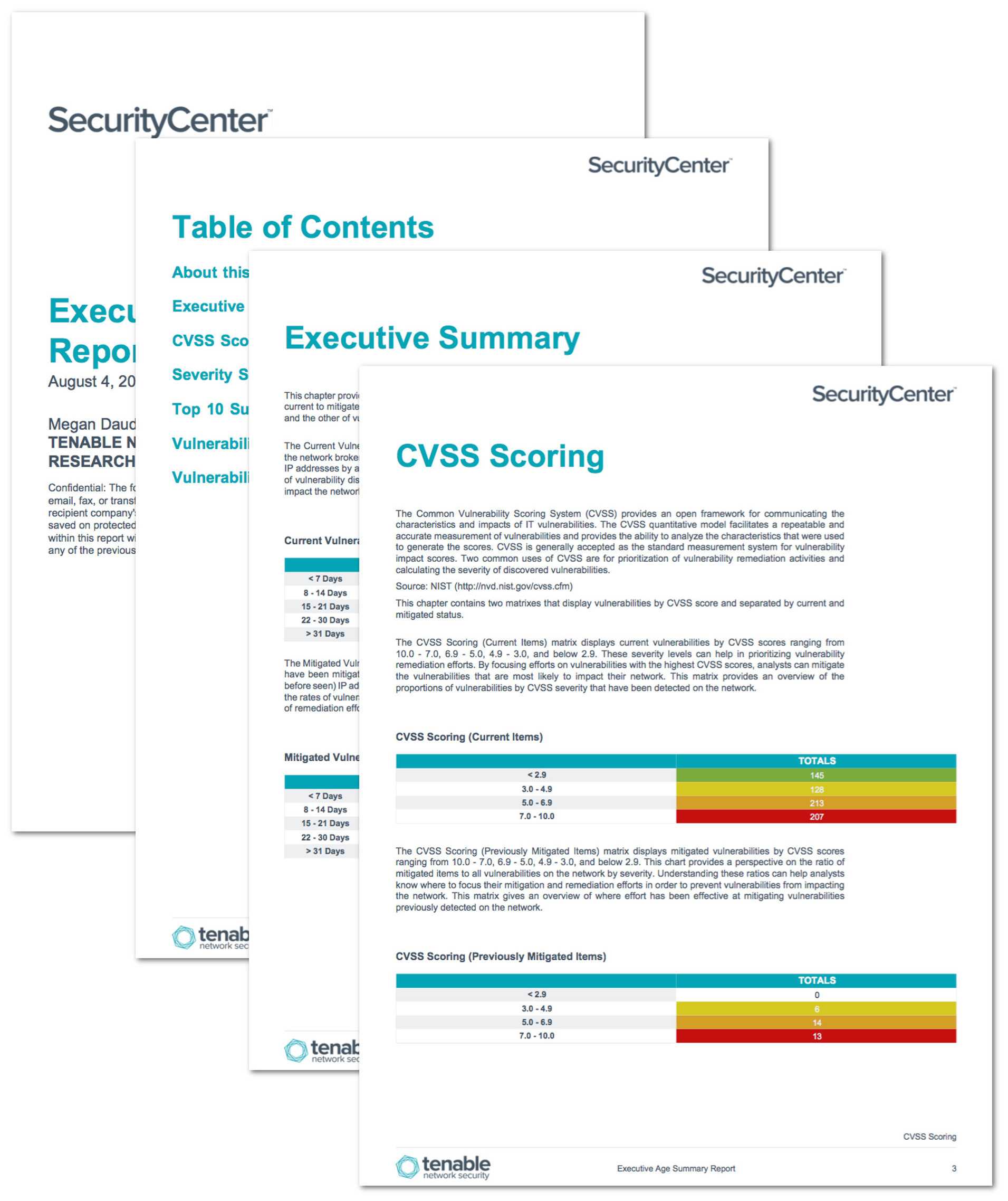 Executive Age Summary Report – Sc Report Template | Tenable® Regarding Executive Summary Report Template