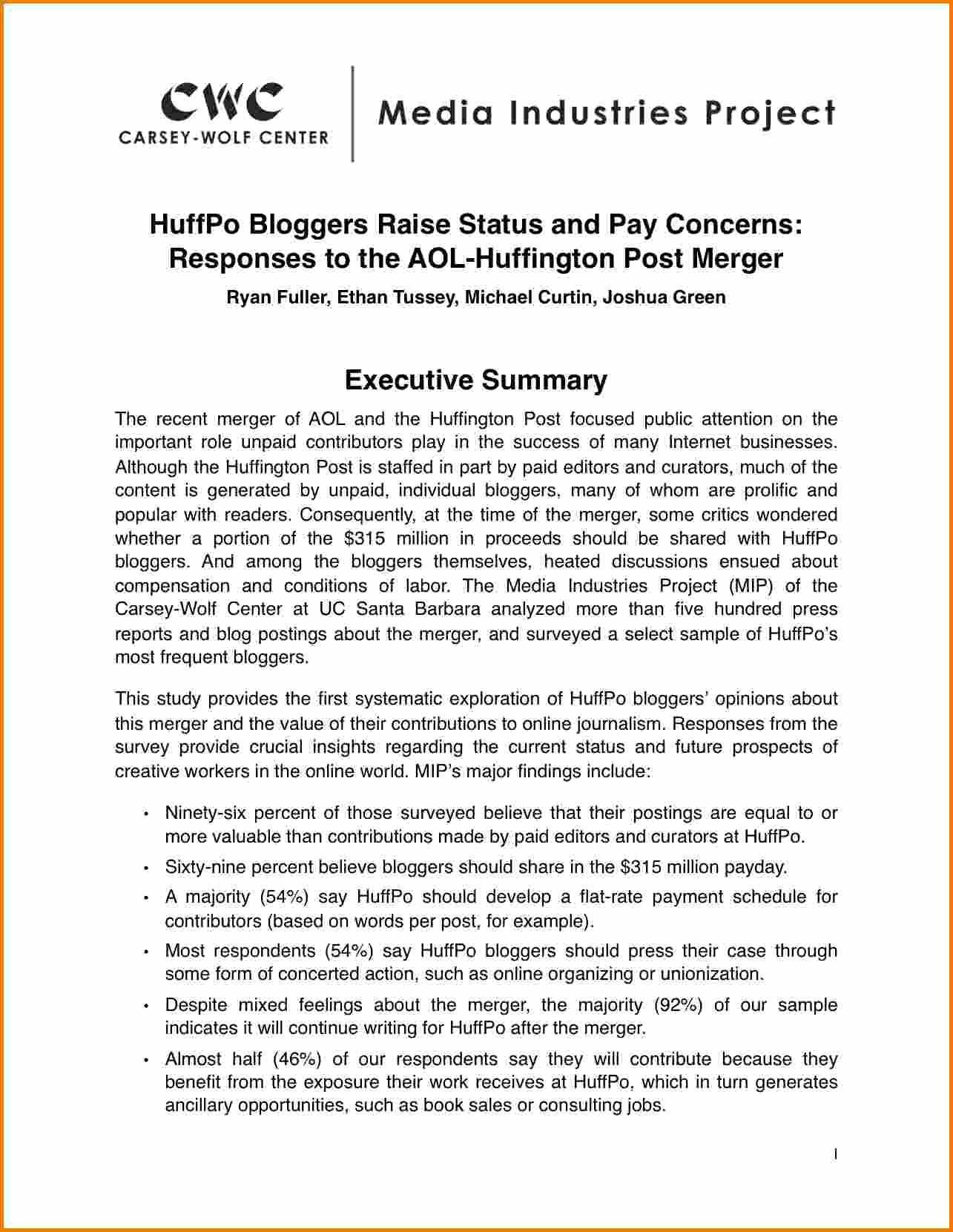 Executive Summary Report – Dalep.midnightpig.co Throughout Executive Summary Report Template