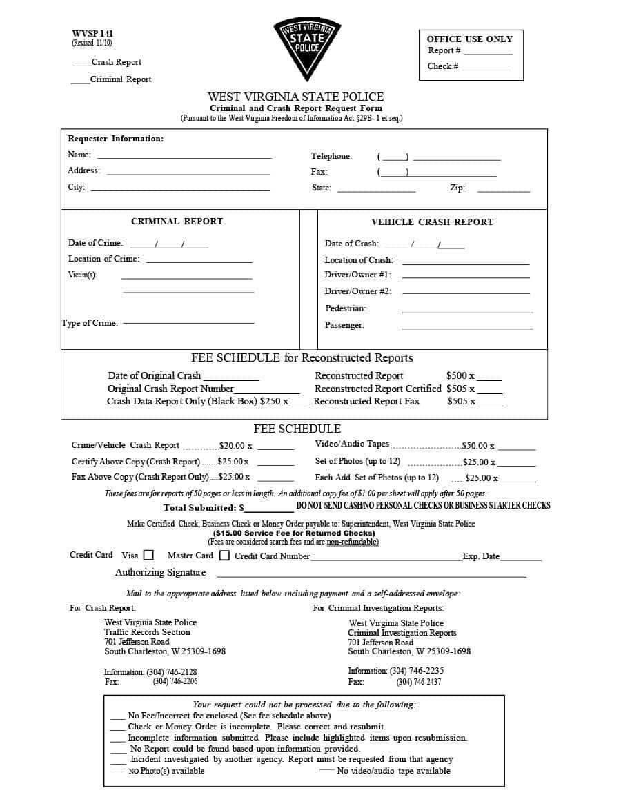 Fake Police Report Form – Falep.midnightpig.co With Motor Vehicle Accident Report Form Template