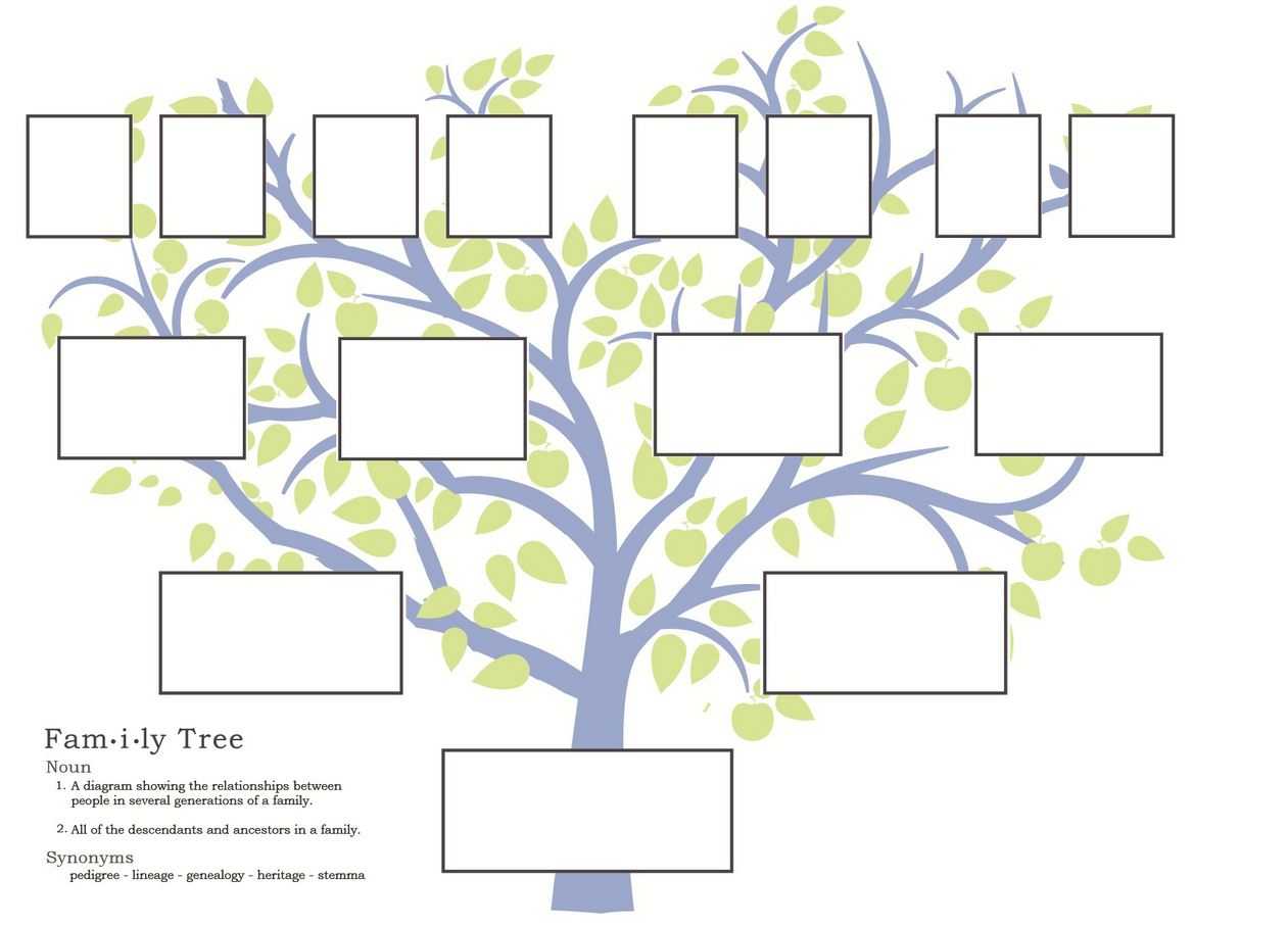 Family Tree Portrait Template – Calep.midnightpig.co Regarding Fill In The Blank Family Tree Template